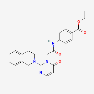 ethyl 4-({[2-(3,4-dihydroisoquinolin-2(1H)-yl)-4-methyl-6-oxopyrimidin-1(6H)-yl]acetyl}amino)benzoate