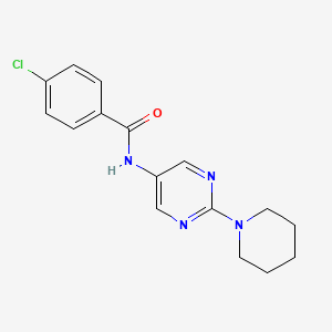 4-Chloro-N-[2-(piperidin-1-YL)pyrimidin-5-YL]benzamide