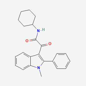 N-cyclohexyl-2-(1-methyl-2-phenyl-1H-indol-3-yl)-2-oxoacetamide