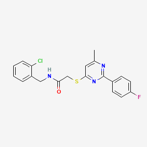 N-(2-chlorobenzyl)-2-{[2-(4-fluorophenyl)-6-methylpyrimidin-4-yl]sulfanyl}acetamide