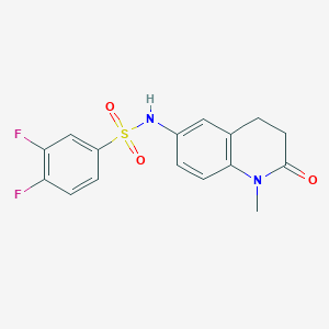 molecular formula C16H14F2N2O3S B11195661 3,4-difluoro-N-(1-methyl-2-oxo-1,2,3,4-tetrahydroquinolin-6-yl)benzenesulfonamide 