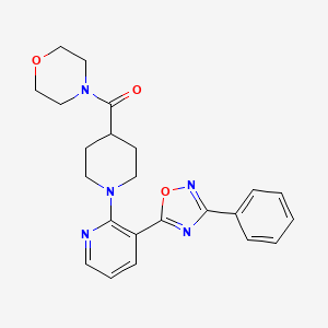 4-{1-[3-(3-Phenyl-1,2,4-oxadiazol-5-YL)pyridin-2-YL]piperidine-4-carbonyl}morpholine