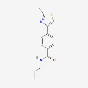 molecular formula C14H16N2OS B11195682 4-(2-methyl-1,3-thiazol-4-yl)-N-propylbenzamide 