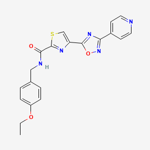 N-(4-ethoxybenzyl)-4-[3-(pyridin-4-yl)-1,2,4-oxadiazol-5-yl]-1,3-thiazole-2-carboxamide