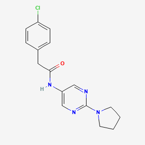 2-(4-Chlorophenyl)-N-[2-(pyrrolidin-1-YL)pyrimidin-5-YL]acetamide