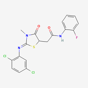 2-[(2E)-2-[(2,5-Dichlorophenyl)imino]-3-methyl-4-oxo-1,3-thiazolidin-5-YL]-N-(2-fluorophenyl)acetamide