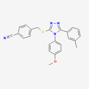 4-({[4-(4-methoxyphenyl)-5-(3-methylphenyl)-4H-1,2,4-triazol-3-yl]sulfanyl}methyl)benzonitrile