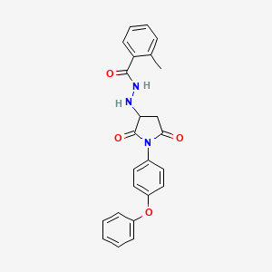 N'-[2,5-dioxo-1-(4-phenoxyphenyl)pyrrolidin-3-yl]-2-methylbenzohydrazide