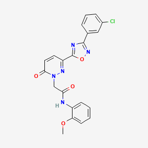 2-{3-[3-(3-chlorophenyl)-1,2,4-oxadiazol-5-yl]-6-oxo-1,6-dihydropyridazin-1-yl}-N-(2-methoxyphenyl)acetamide