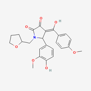 3-hydroxy-5-(4-hydroxy-3-methoxyphenyl)-4-[(4-methoxyphenyl)carbonyl]-1-(tetrahydrofuran-2-ylmethyl)-1,5-dihydro-2H-pyrrol-2-one