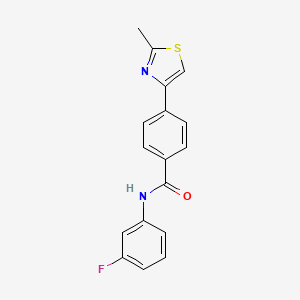 N-(3-fluorophenyl)-4-(2-methyl-1,3-thiazol-4-yl)benzamide