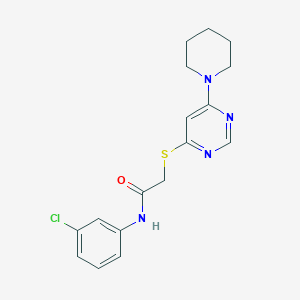 molecular formula C17H19ClN4OS B11195820 N-(3-chlorophenyl)-2-{[6-(piperidin-1-yl)pyrimidin-4-yl]sulfanyl}acetamide 