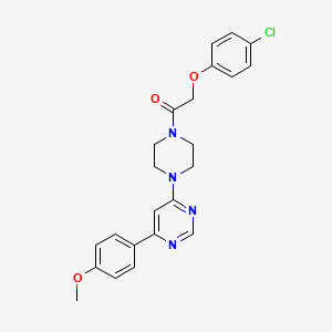 2-(4-Chlorophenoxy)-1-(4-(6-(4-methoxyphenyl)pyrimidin-4-yl)piperazin-1-yl)ethanone