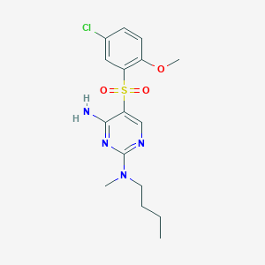 N~2~-butyl-5-[(5-chloro-2-methoxyphenyl)sulfonyl]-N~2~-methylpyrimidine-2,4-diamine