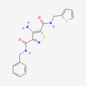 4-amino-N~3~-benzyl-N~5~-(thiophen-2-ylmethyl)-1,2-thiazole-3,5-dicarboxamide