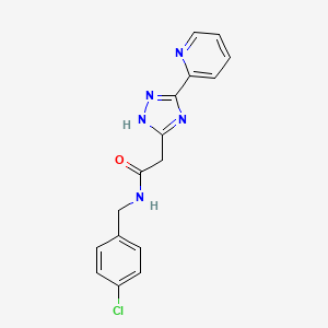 N-(4-chlorobenzyl)-2-[3-(pyridin-2-yl)-1H-1,2,4-triazol-5-yl]acetamide