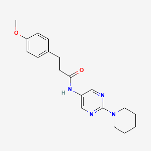 3-(4-Methoxyphenyl)-N-[2-(piperidin-1-YL)pyrimidin-5-YL]propanamide