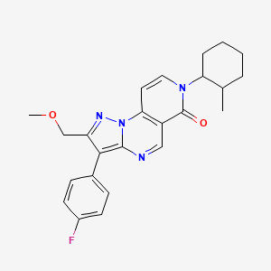 3-(4-fluorophenyl)-2-(methoxymethyl)-7-(2-methylcyclohexyl)pyrazolo[1,5-a]pyrido[3,4-e]pyrimidin-6(7H)-one