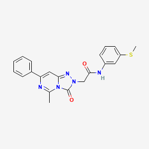 2-(5-methyl-3-oxo-7-phenyl[1,2,4]triazolo[4,3-c]pyrimidin-2(3H)-yl)-N-[3-(methylsulfanyl)phenyl]acetamide