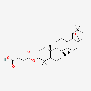 molecular formula C34H54O5 B11195996 4-[(5xi,9xi,13xi,17xi,18xi)-19,28-Epoxyoleanan-3-yloxy]-4-oxobutanoic acid 