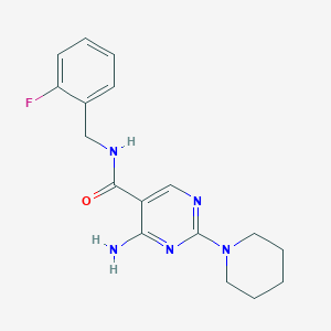 4-amino-N-(2-fluorobenzyl)-2-(piperidin-1-yl)pyrimidine-5-carboxamide