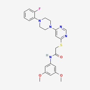 N-(3,5-Dimethoxyphenyl)-2-({6-[4-(2-fluorophenyl)piperazin-1-YL]pyrimidin-4-YL}sulfanyl)acetamide