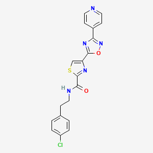 N-[2-(4-chlorophenyl)ethyl]-4-[3-(pyridin-4-yl)-1,2,4-oxadiazol-5-yl]-1,3-thiazole-2-carboxamide