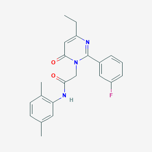 N-(2,5-dimethylphenyl)-2-[4-ethyl-2-(3-fluorophenyl)-6-oxopyrimidin-1(6H)-yl]acetamide