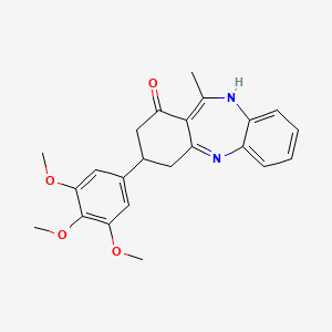 11-methyl-3-(3,4,5-trimethoxyphenyl)-2,3,4,5-tetrahydro-1H-dibenzo[b,e][1,4]diazepin-1-one