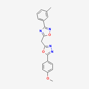 5-{[5-(4-Methoxyphenyl)-1,3,4-oxadiazol-2-yl]methyl}-3-(3-methylphenyl)-1,2,4-oxadiazole