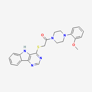 2-((5H-pyrimido[5,4-b]indol-4-yl)thio)-1-(4-(2-methoxyphenyl)piperazin-1-yl)ethanone