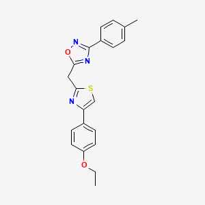 5-{[4-(4-Ethoxyphenyl)-1,3-thiazol-2-yl]methyl}-3-(4-methylphenyl)-1,2,4-oxadiazole