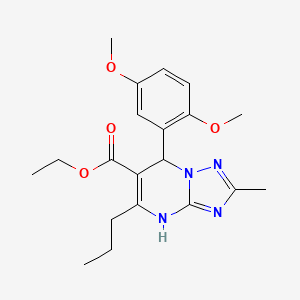 Ethyl 7-(2,5-dimethoxyphenyl)-2-methyl-5-propyl-4,7-dihydro[1,2,4]triazolo[1,5-a]pyrimidine-6-carboxylate