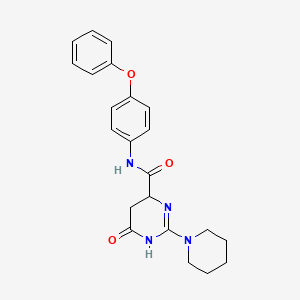 molecular formula C22H24N4O3 B11196171 6-oxo-N-(4-phenoxyphenyl)-2-(piperidin-1-yl)-3,4,5,6-tetrahydropyrimidine-4-carboxamide 