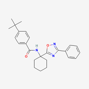 molecular formula C25H29N3O2 B11196177 4-tert-butyl-N-[1-(3-phenyl-1,2,4-oxadiazol-5-yl)cyclohexyl]benzamide 