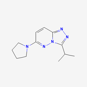 molecular formula C12H17N5 B11196185 3-(Propan-2-yl)-6-(pyrrolidin-1-yl)[1,2,4]triazolo[4,3-b]pyridazine 