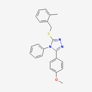 3-(4-methoxyphenyl)-5-{[(2-methylphenyl)methyl]sulfanyl}-4-phenyl-4H-1,2,4-triazole