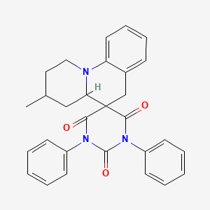 3'-Methyl-1,5-diphenyl-1',2',3',4',4'A,6'-hexahydrospiro[1,5-diazinane-3,5'-pyrido[1,2-A]quinoline]-2,4,6-trione