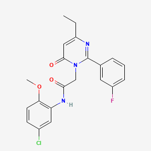 N-(5-chloro-2-methoxyphenyl)-2-[4-ethyl-2-(3-fluorophenyl)-6-oxopyrimidin-1(6H)-yl]acetamide