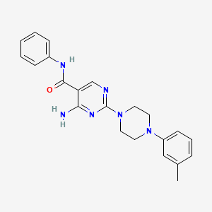 4-amino-2-[4-(3-methylphenyl)piperazin-1-yl]-N-phenylpyrimidine-5-carboxamide