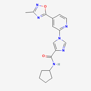 N-cyclopentyl-1-[4-(3-methyl-1,2,4-oxadiazol-5-yl)pyridin-2-yl]-1H-imidazole-4-carboxamide