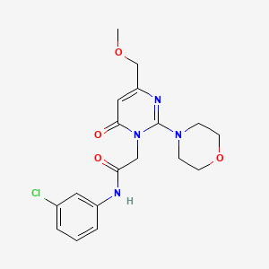 molecular formula C18H21ClN4O4 B11196305 N-(3-chlorophenyl)-2-[4-(methoxymethyl)-2-(morpholin-4-yl)-6-oxopyrimidin-1(6H)-yl]acetamide 