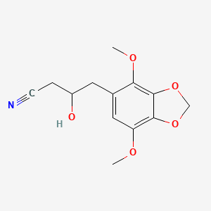 4-(4,7-Dimethoxy-1,3-benzodioxol-5-yl)-3-hydroxybutanenitrile