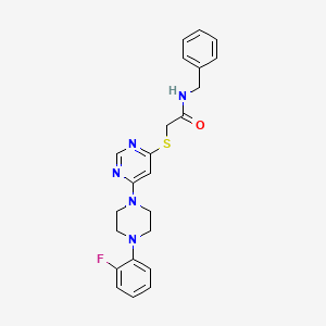 N-benzyl-2-({6-[4-(2-fluorophenyl)piperazin-1-yl]pyrimidin-4-yl}sulfanyl)acetamide