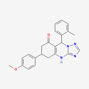 6-(4-methoxyphenyl)-9-(2-methylphenyl)-5,6,7,9-tetrahydro[1,2,4]triazolo[5,1-b]quinazolin-8(4H)-one