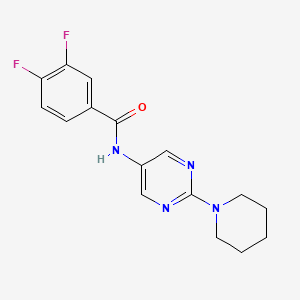 3,4-Difluoro-N-[2-(piperidin-1-YL)pyrimidin-5-YL]benzamide