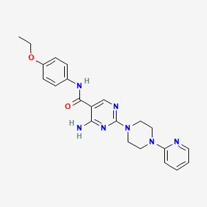 4-amino-N-(4-ethoxyphenyl)-2-[4-(pyridin-2-yl)piperazin-1-yl]pyrimidine-5-carboxamide