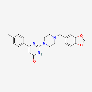 2-[4-(1,3-benzodioxol-5-ylmethyl)piperazin-1-yl]-6-(4-methylphenyl)pyrimidin-4(3H)-one