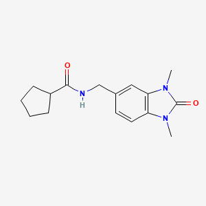 molecular formula C16H21N3O2 B11196414 N-[(1,3-dimethyl-2-oxo-2,3-dihydro-1H-benzimidazol-5-yl)methyl]cyclopentanecarboxamide 