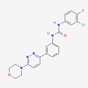 1-(3-Chloro-4-fluorophenyl)-3-(3-(6-morpholinopyridazin-3-yl)phenyl)urea